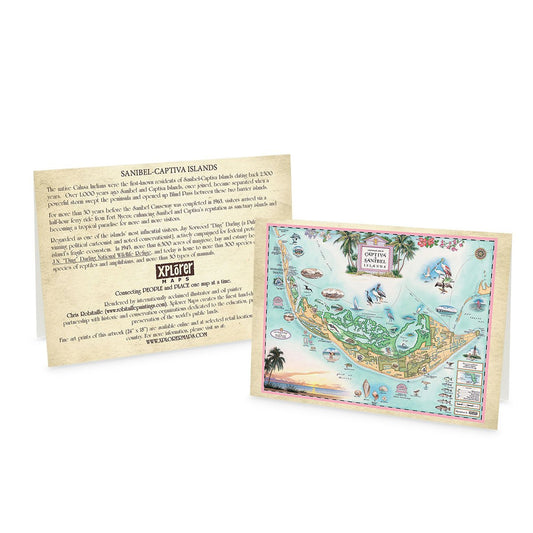 Sanibel & Captiva Islands Blank Notecards - Xplorer Maps
