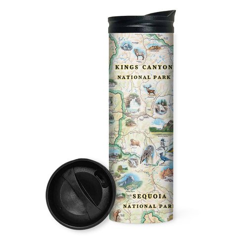Sequoia & Kings Canyon National Parks Map Travel Drinkware