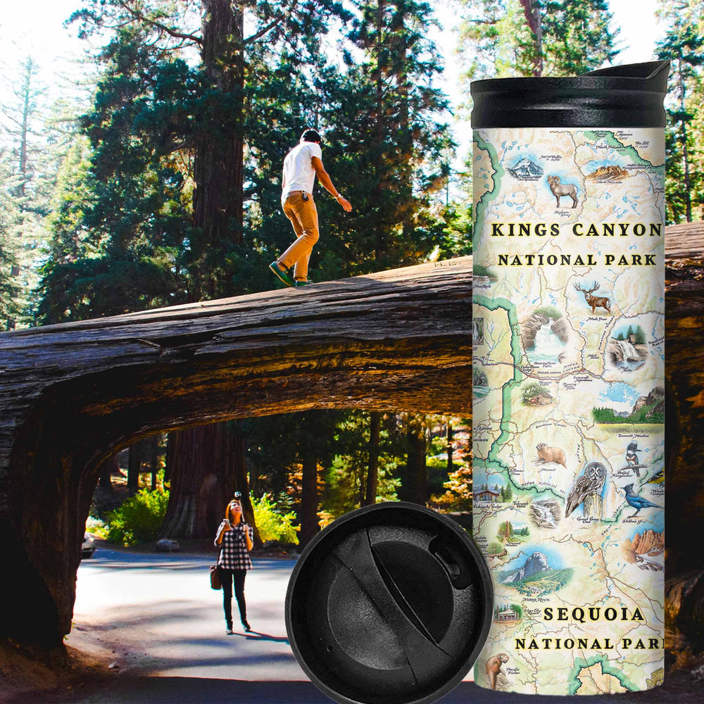 Sequoia & Kings Canyon National Parks Map Travel Drinkware