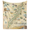 Shenandoah National Park blanket featuring a stunning map of the area.