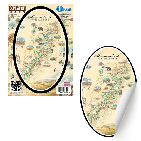 Shenandoah National Park Map Sticker