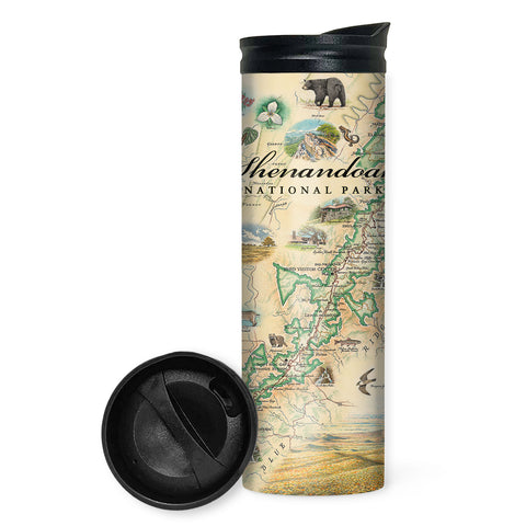 Shenandoah National Park Map Travel Drinkware