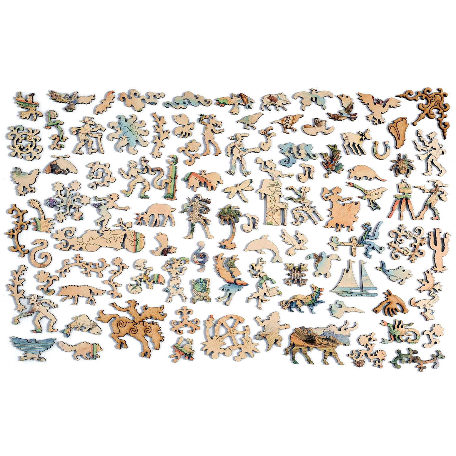 Texas State Map Wood Puzzle