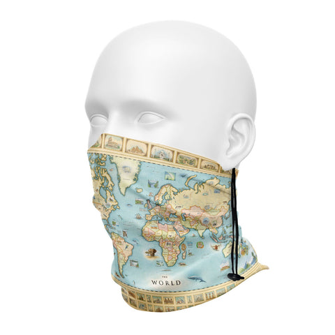World Map Neck Gaiters