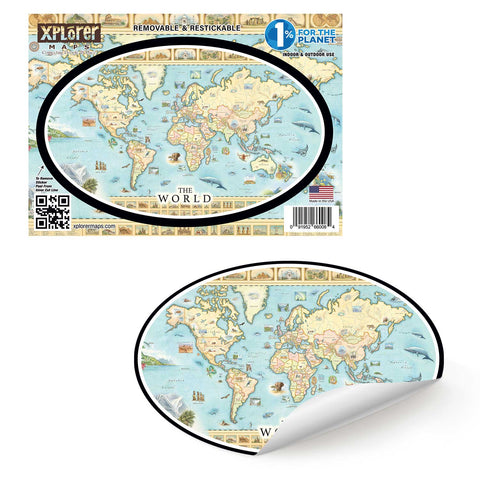 World Map Sticker
