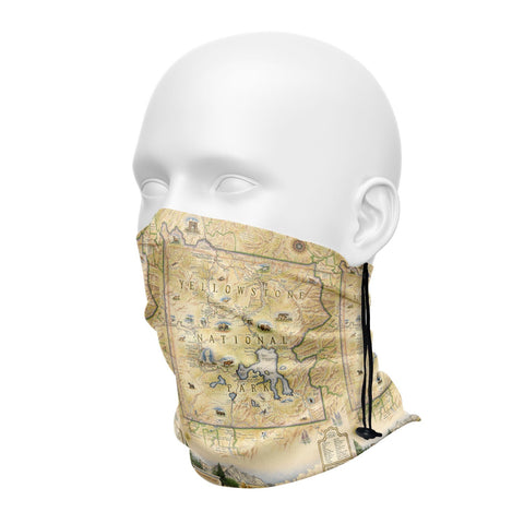 Yellowstone National Park Map Neck Gaiters