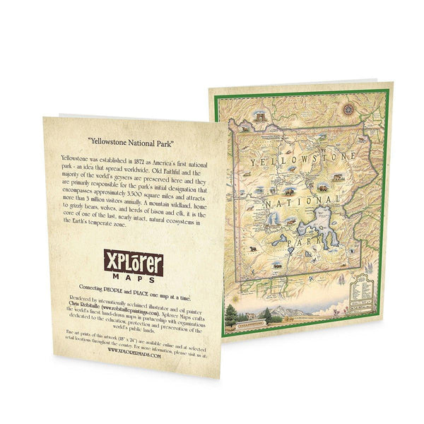 Yellowstone Notecards - Set of 12 - Xplorer Maps