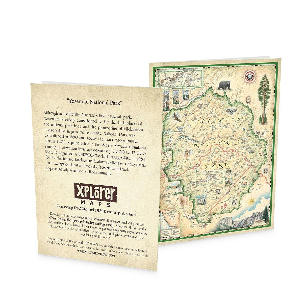 Yosemite Notecards - Sets of 12 - Xplorer Maps
